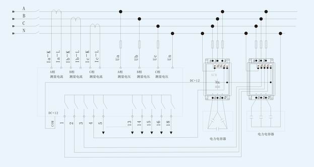 rpcc功率因数控制器 接线图纸(接触器用)