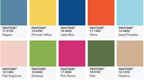 △pantone  2017年流行色卡