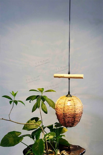 罗丹凯原生态自然造东南亚藤艺灯创意咖啡厅茶室吊灯农家乐餐厅茶楼藤编织禅意佛灯具