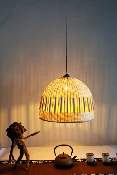罗丹凯东南亚餐厅小吊灯个性民宿茶楼玄关竹编灯手工灯创意日式艺术灯具