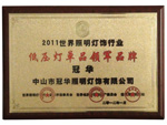 2011中国灯饰行业现代平板低压灯单品冠军