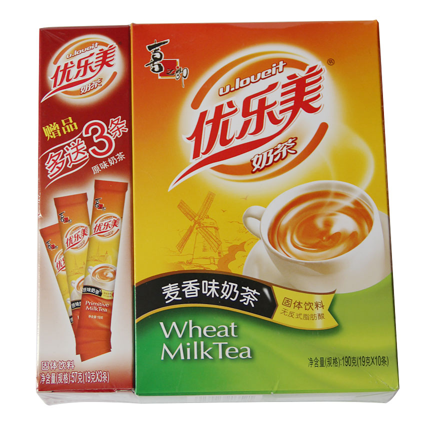喜之郎优乐美普通盒装奶茶麦香190g
