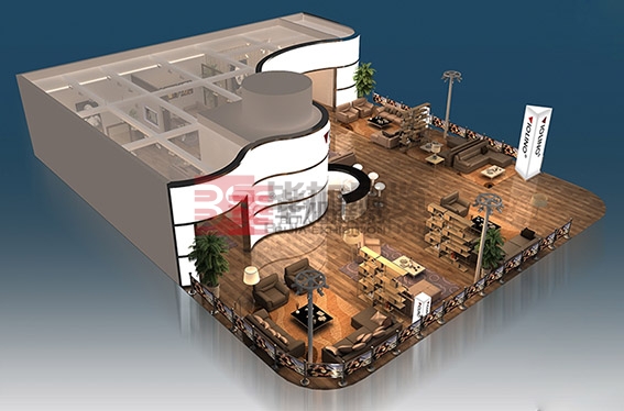 华诺广州家具展设计搭建<br>项目：家具展展台搭建  展会：2014广州家具展  面积：437m2