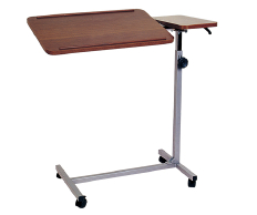 BT647F Wooden Board Hospital Over Bed Table with Wheel
