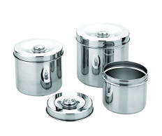 Hospital Stainless Steel Gauze Jar for BT381