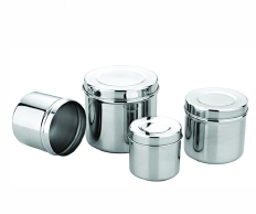 Hospital Stainless Steel Medical Ointment Jar for BT382