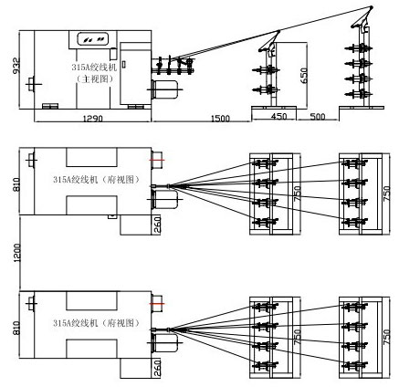 仪表阀与框式绞线机连接图