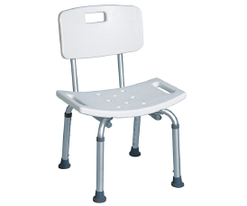 White Aluminum Shower Chair with Back for BT403L