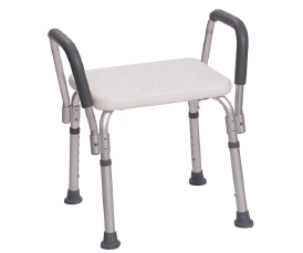 BT401LB High Adjustable Aluminum Shower Chair With PE Seat