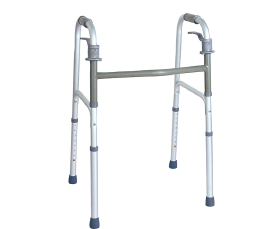 Height Adjustable Aluminum Walker with Two Paddle Folding