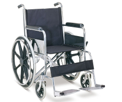 Steel Wheelchair with Double Cross Bar for BT972B2