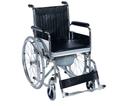 Chrome Steel Commode Wheelchair for BT1004