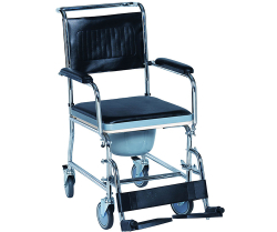 Steel Chrome Commode Chair with PE&PVC Seat for BT1007