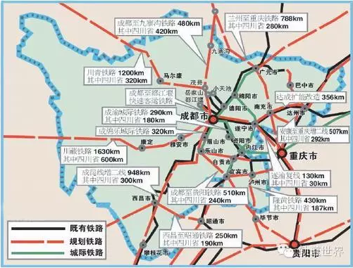 成都至重庆 规划建设成都经天府新站,新机场至泸州铁路,在泸州衔接