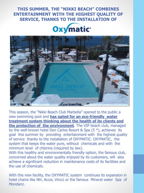 Nikki Beach chooses  an eco-friendly water treatment system