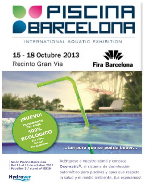 Hydrover will be at Salón Piscina Barcelona, from 15th to 18th of October.