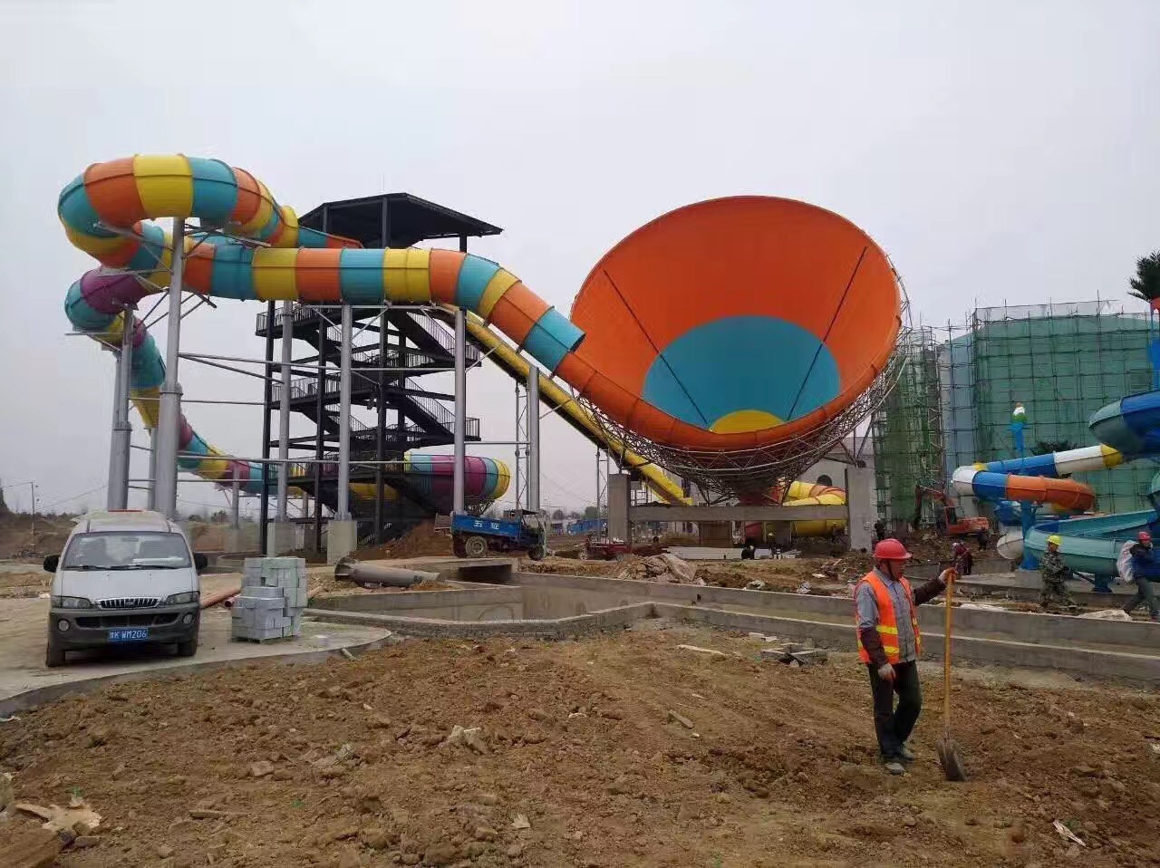 Water park construction