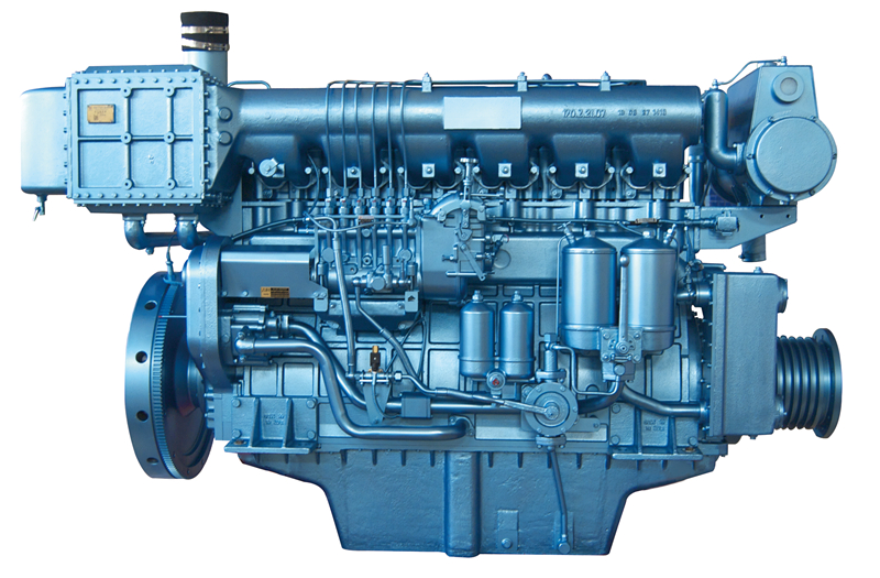 高速柴油机,起点高,性能指标优良,主要用于船用及陆用发电机组的动力