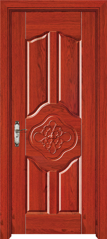强化门系列-507(红檀)----钢木门_钢木门厂家_木门_原木门_铝合金门窗