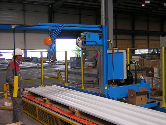 板材的半自动钢带打捆机